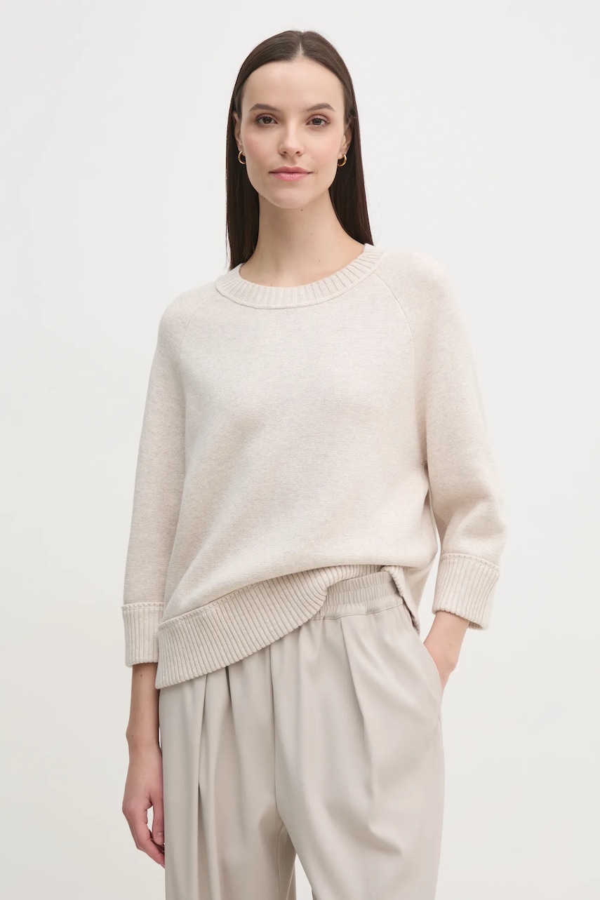 OUI pulover femei, culoarea bej, călduros, 90800 OUI pulover femei, culoarea bej, călduros, 90800