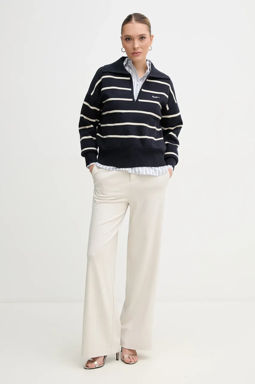 Свитер Pepe Jeans PRISCILLA женский цвет синий лёгкий PL702272 Свитер Pepe Jeans PRISCILLA женский цвет синий лёгкий PL702272