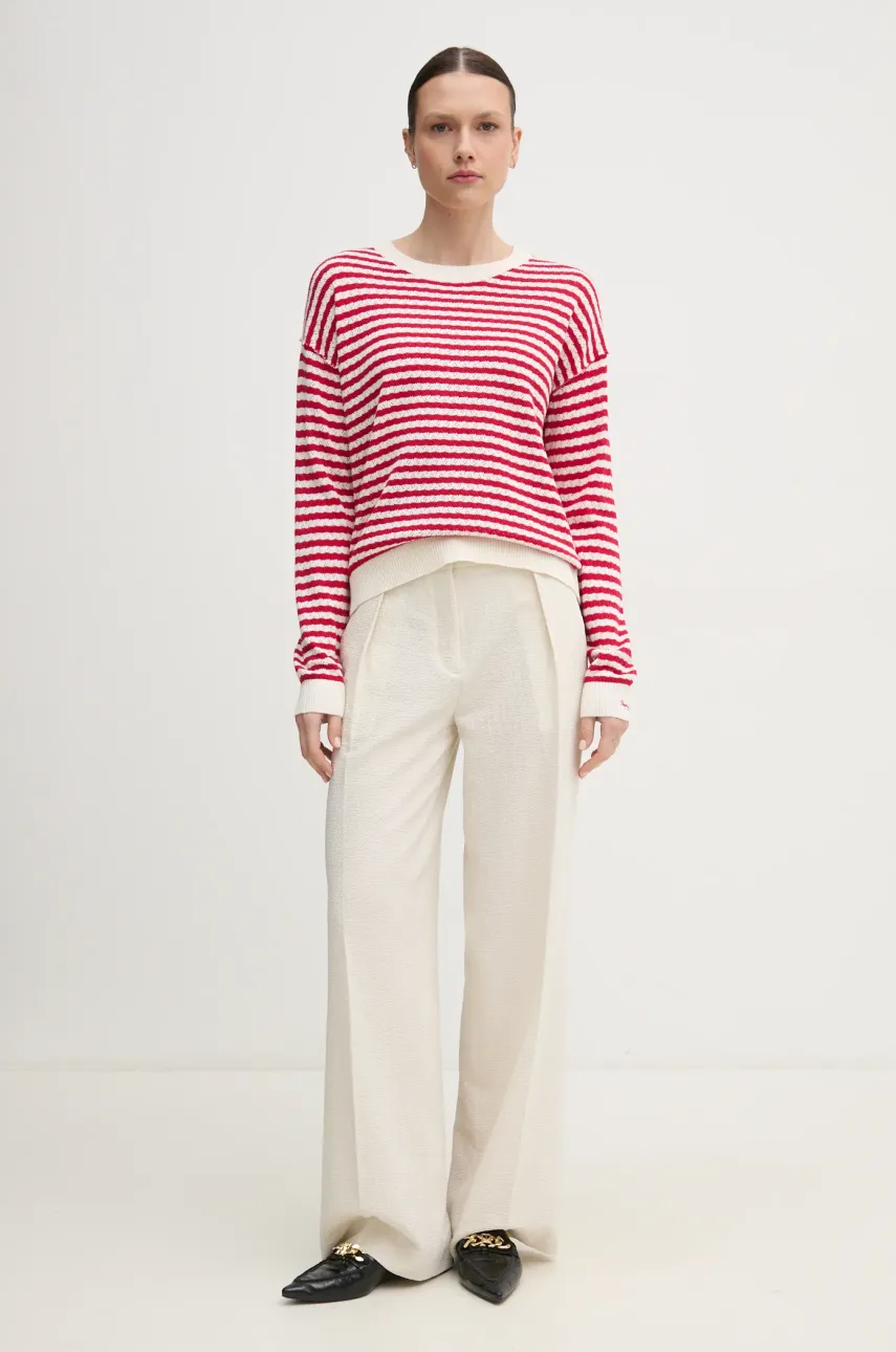 Свитер Pepe Jeans POPPY женский цвет красный лёгкий PL702278 Свитер Pepe Jeans POPPY женский цвет красный лёгкий PL702278