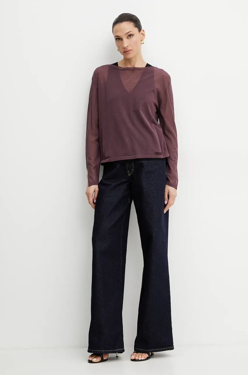 Свитер Pinko женский цвет фиолетовый лёгкий 105153 A2LS Свитер Pinko женский цвет фиолетовый лёгкий 105153 A2LS