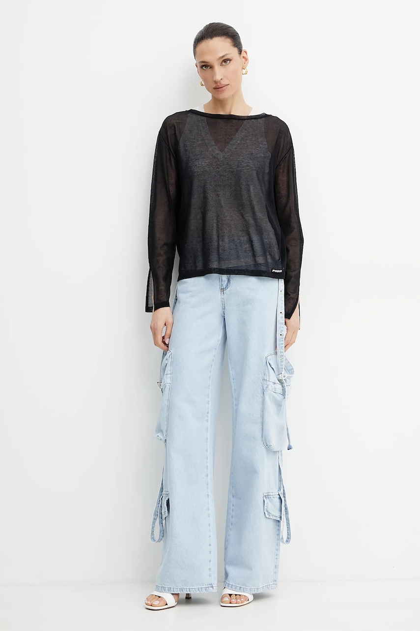 Свитер Pinko женский цвет чёрный лёгкий 105153 A2LS Свитер Pinko женский цвет чёрный лёгкий 105153 A2LS