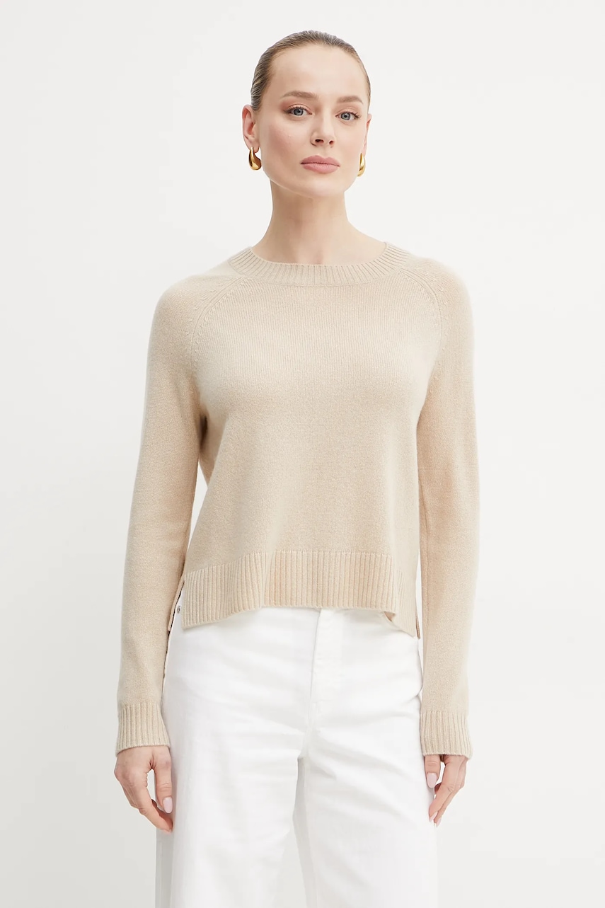 Weekend Max Mara pulover de casmir femei, culoarea bej, light, 2515361021600 Weekend Max Mara pulover de casmir femei, culoarea bej, light, 2515361021600