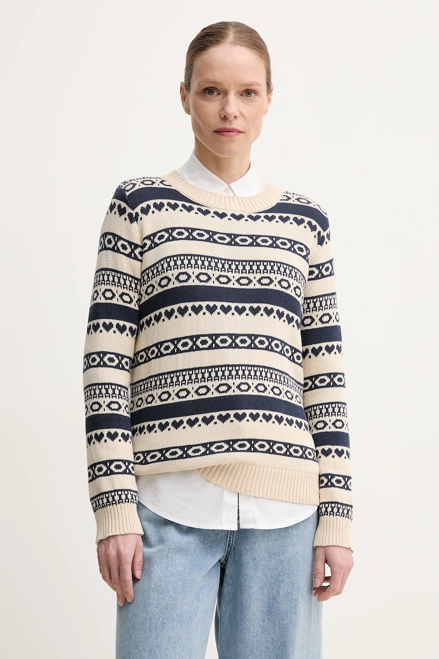 Weekend Max Mara pulover de bumbac femei, culoarea bleumarin, 2515361251600 Weekend Max Mara pulover de bumbac femei, culoarea bleumarin, 2515361251600