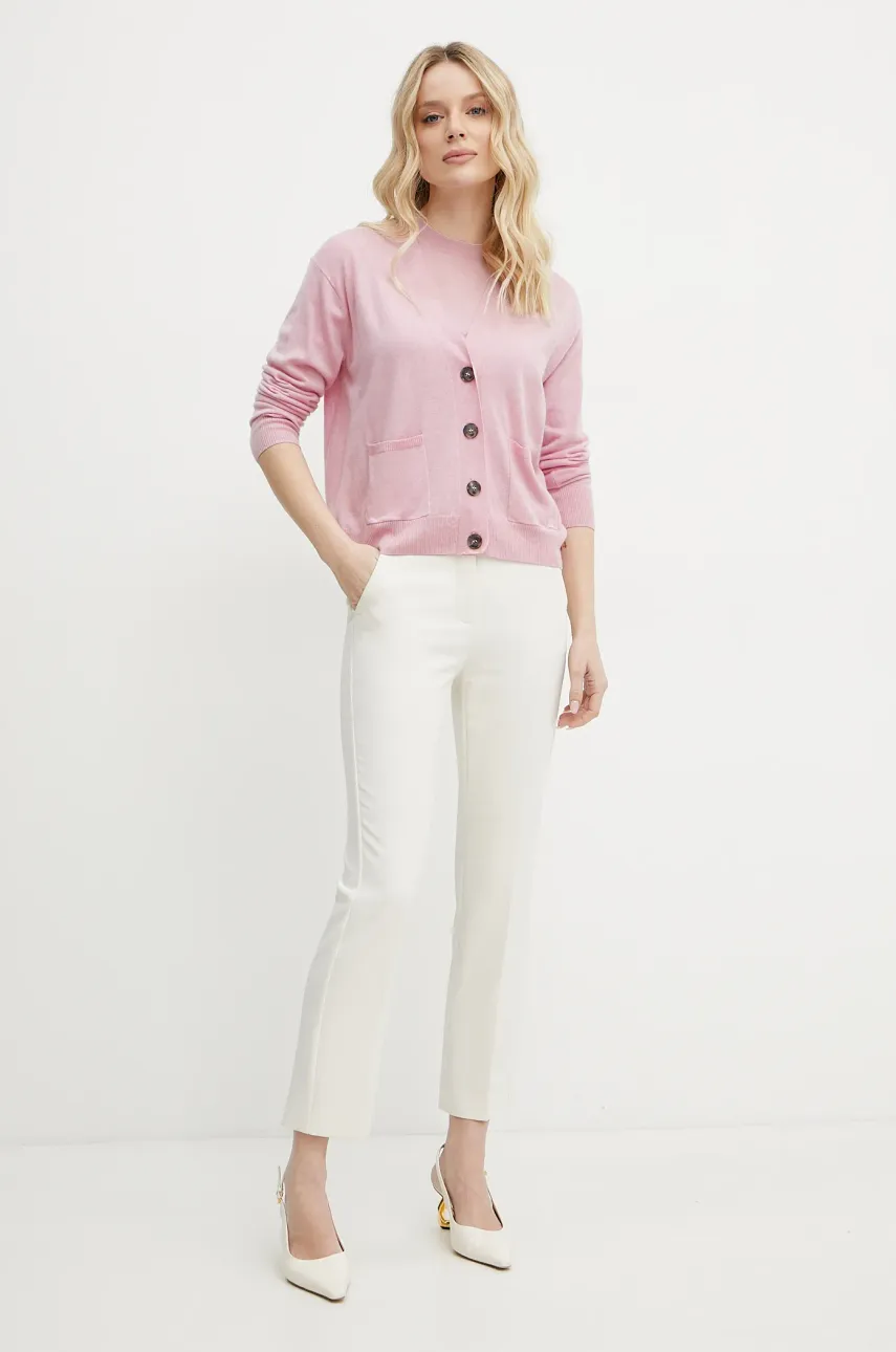 Шерстяной кардиган Weekend Max Mara женский цвет розовый лёгкий 2515381011600 Шерстяной кардиган Weekend Max Mara женский цвет розовый лёгкий 2515381011600