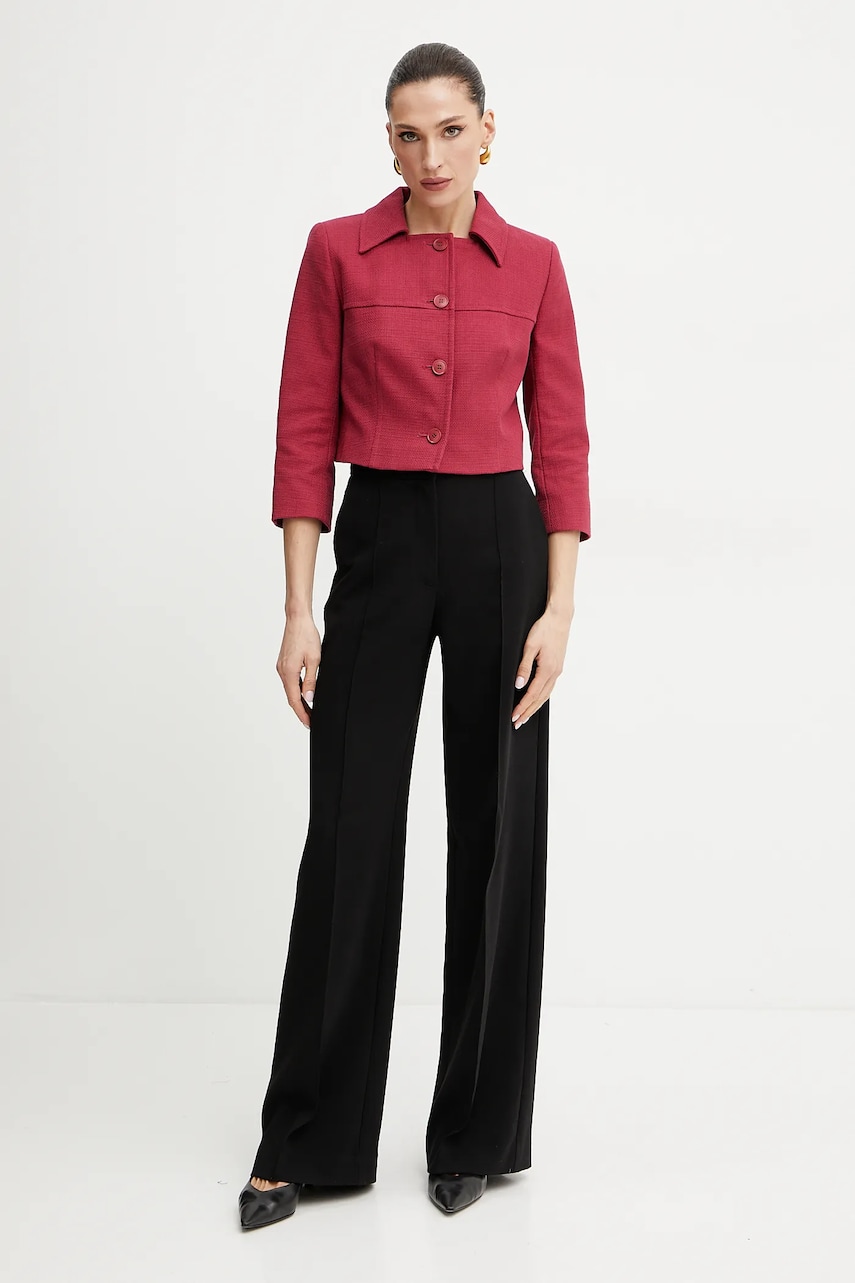 Хлопковый пиджак Weekend Max Mara цвет бордовый однобортный однотонный 2515041016600 Хлопковый пиджак Weekend Max Mara цвет бордовый однобортный однотонный 2515041016600