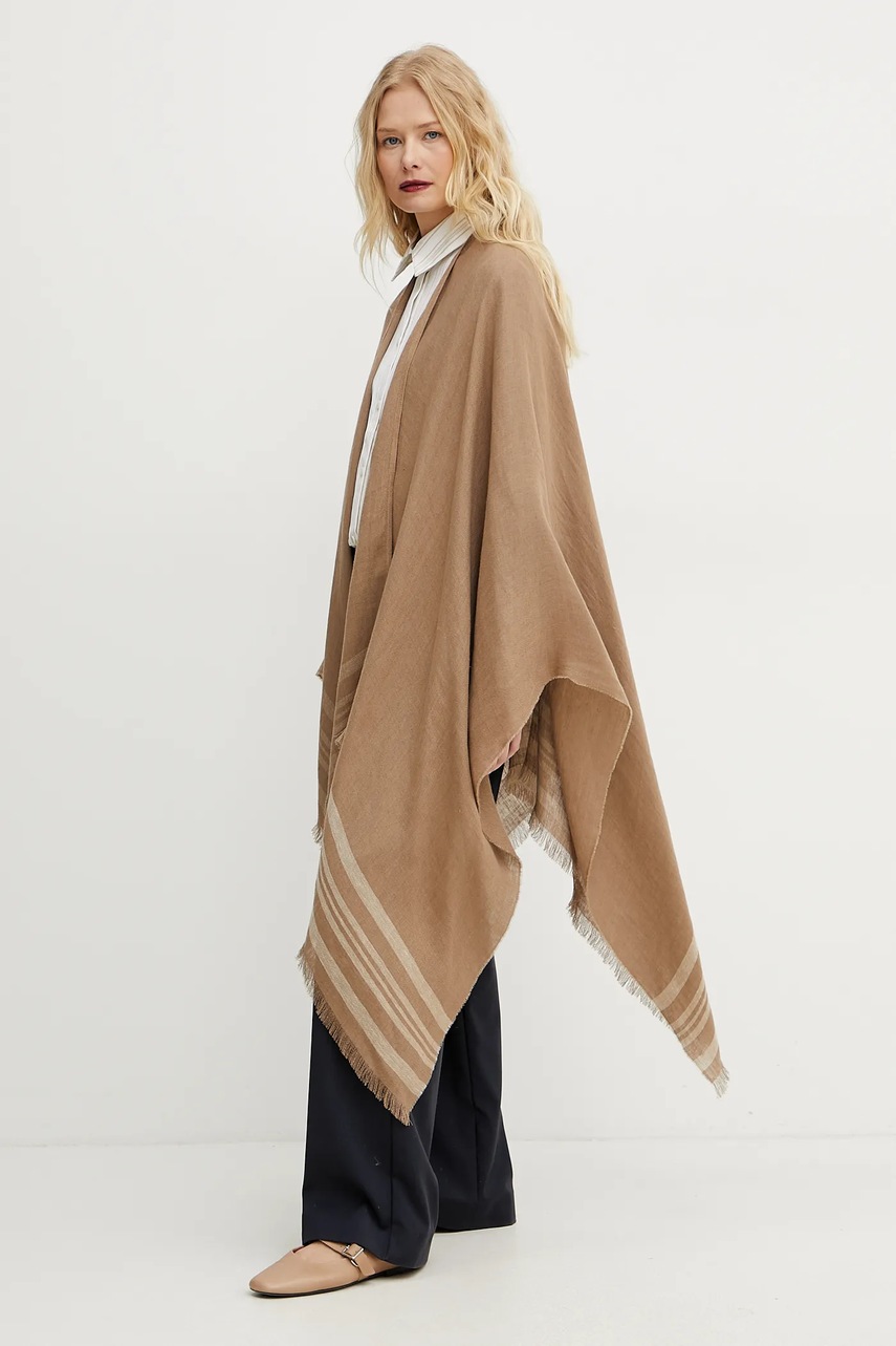 Πόντσο MM χρώμα: καφέ, 2516731018600 φωτογραφία