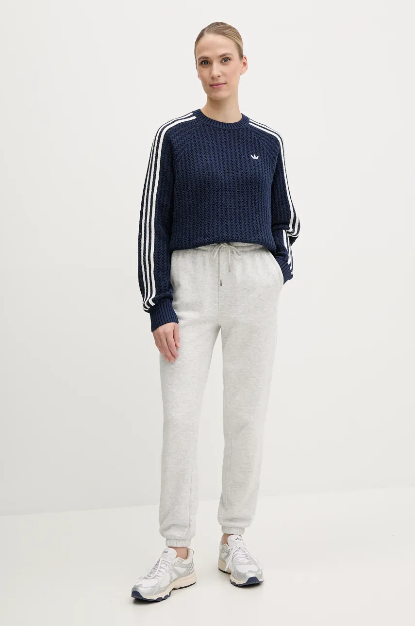 Свитер adidas Originals KNITTED CREW женский цвет синий тёплый JD0906 Свитер adidas Originals KNITTED CREW женский цвет синий тёплый JD0906