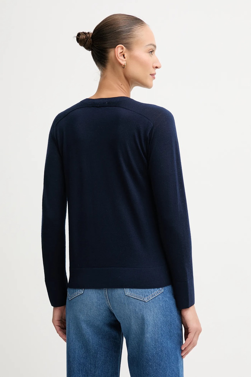 Шерстяной свитер United Colors of Benetton цвет серый лёгкий 11AHD10CV