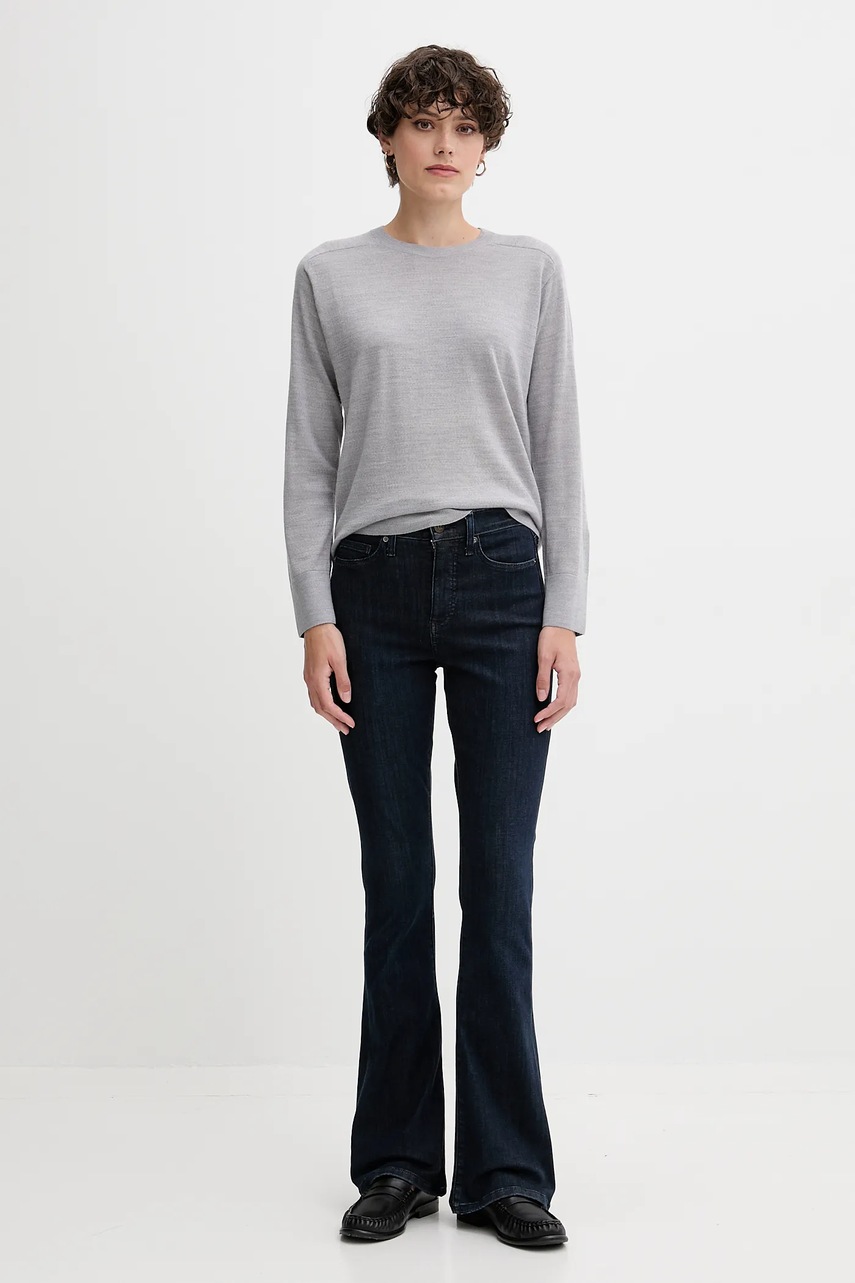 Шерстяной свитер United Colors of Benetton цвет серый лёгкий 11AHD10CV