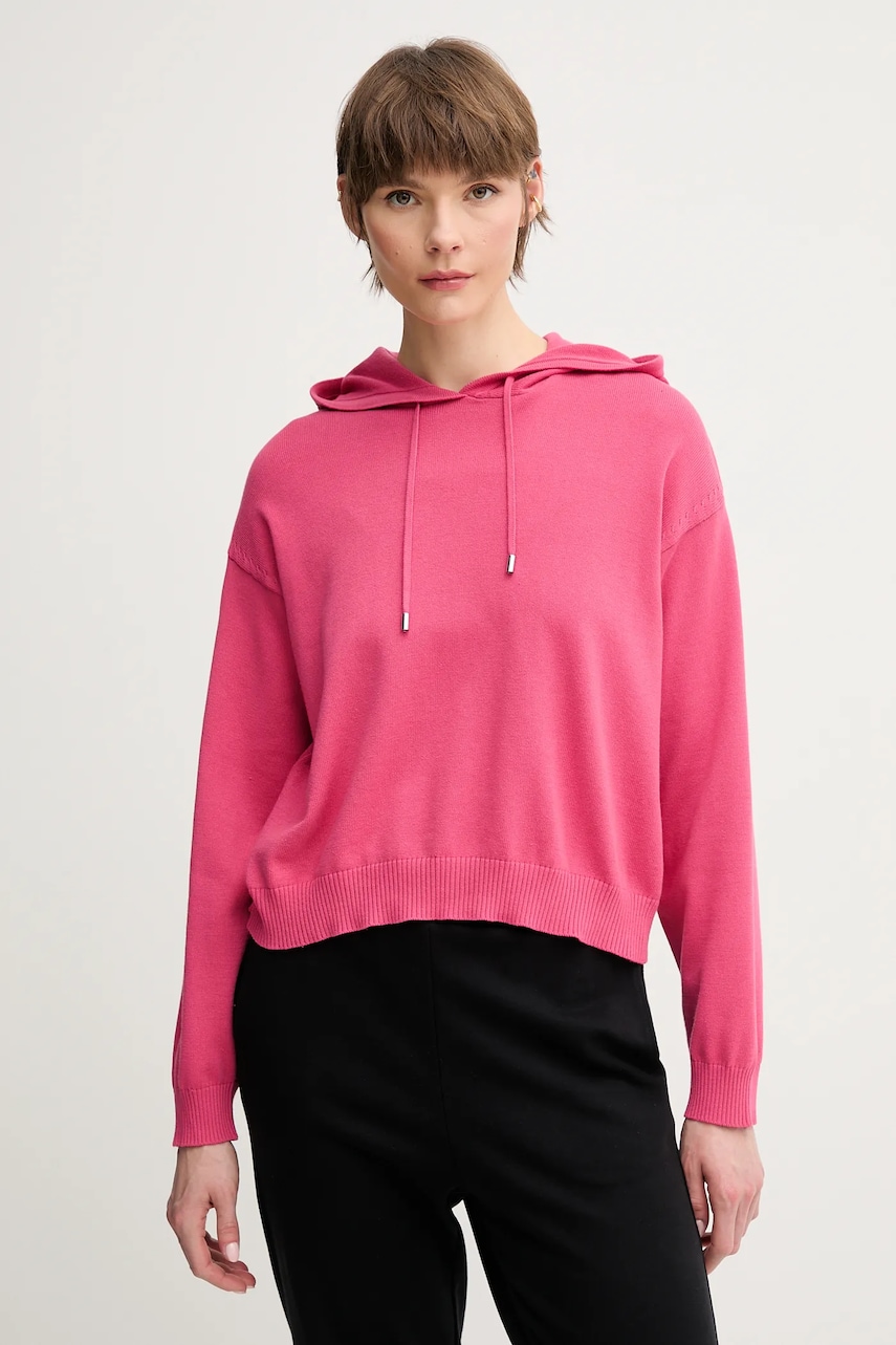 United Colors of Benetton pulover de bumbac femei, culoarea roz, light, 1294D203T