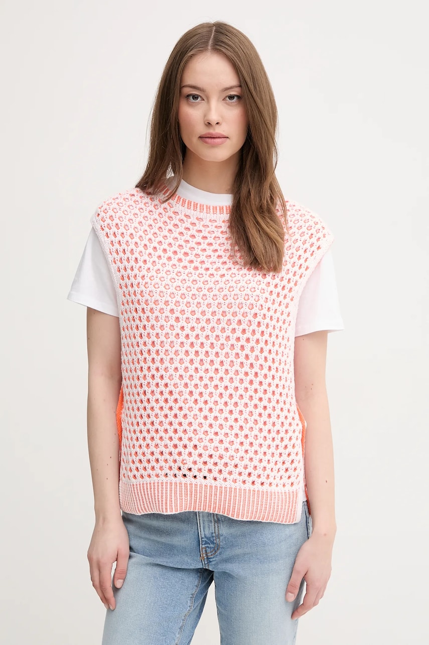 United Colors of Benetton vesta femei, culoarea alb, 1194E10DE United Colors of Benetton vesta femei, culoarea alb, 1194E10DE