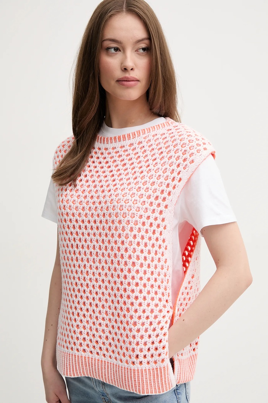 Γιλέκο United Colors of Benetton χρώμα: άσπρο, 1194E10DE φωτογραφία