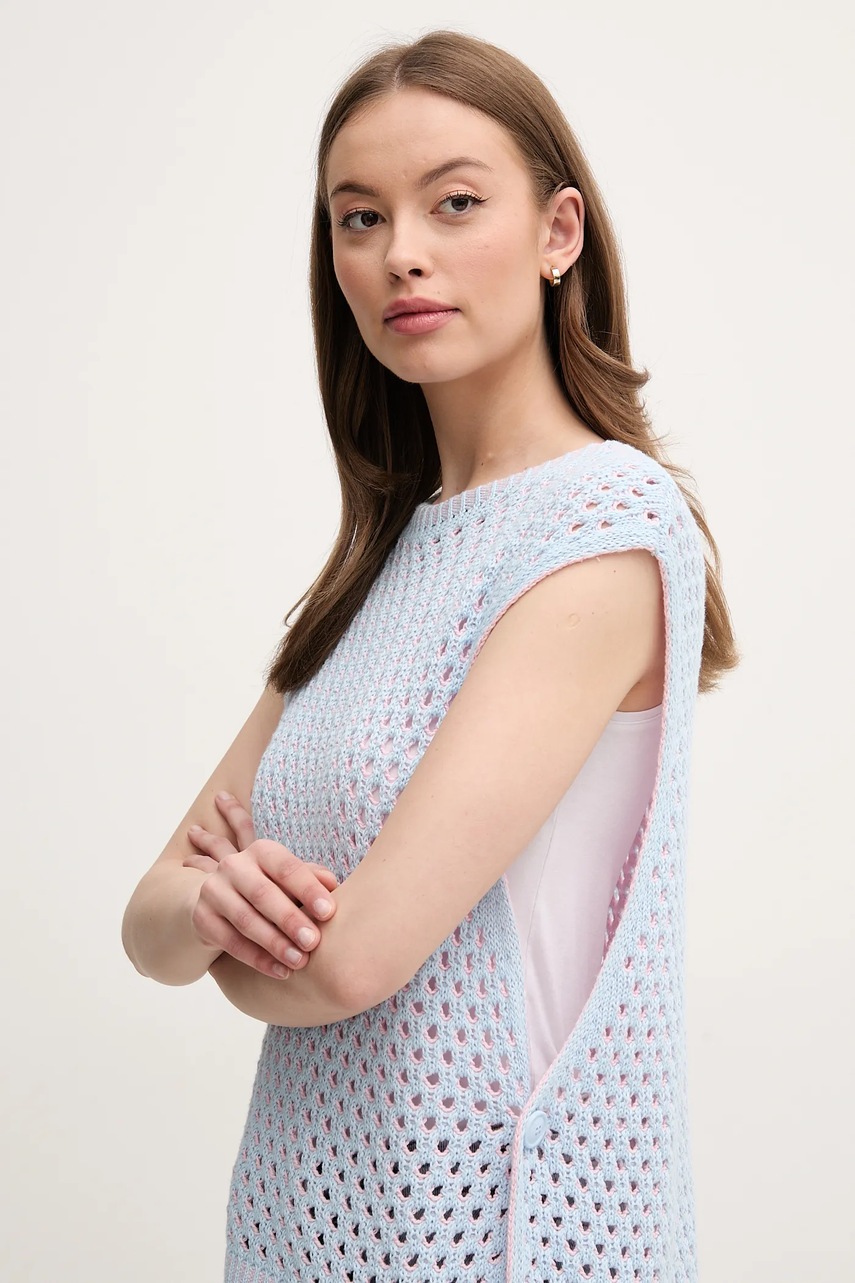 Γιλέκο United Colors of Benetton χρώμα: μπλε, 1194E10DE φωτογραφία