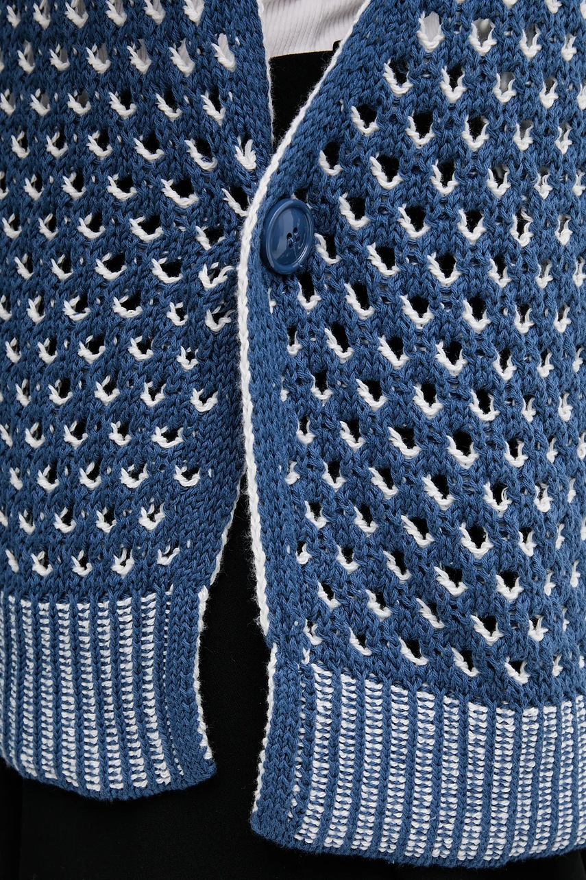 Γιλέκο United Colors of Benetton χρώμα: ναυτικό μπλε, 1194E10DE φωτογραφία