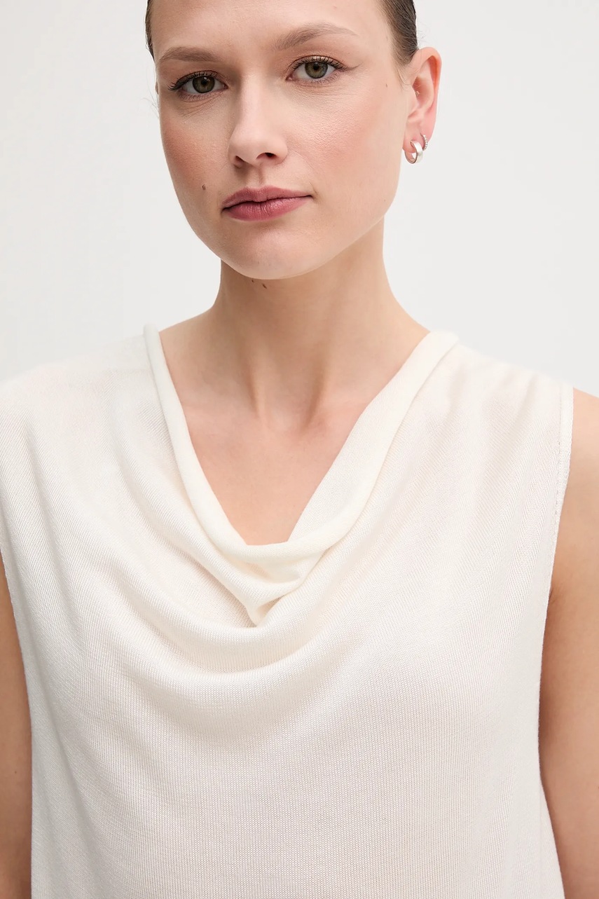 Top United Colors of Benetton χρώμα: μπεζ, 123VD10DD φωτογραφία