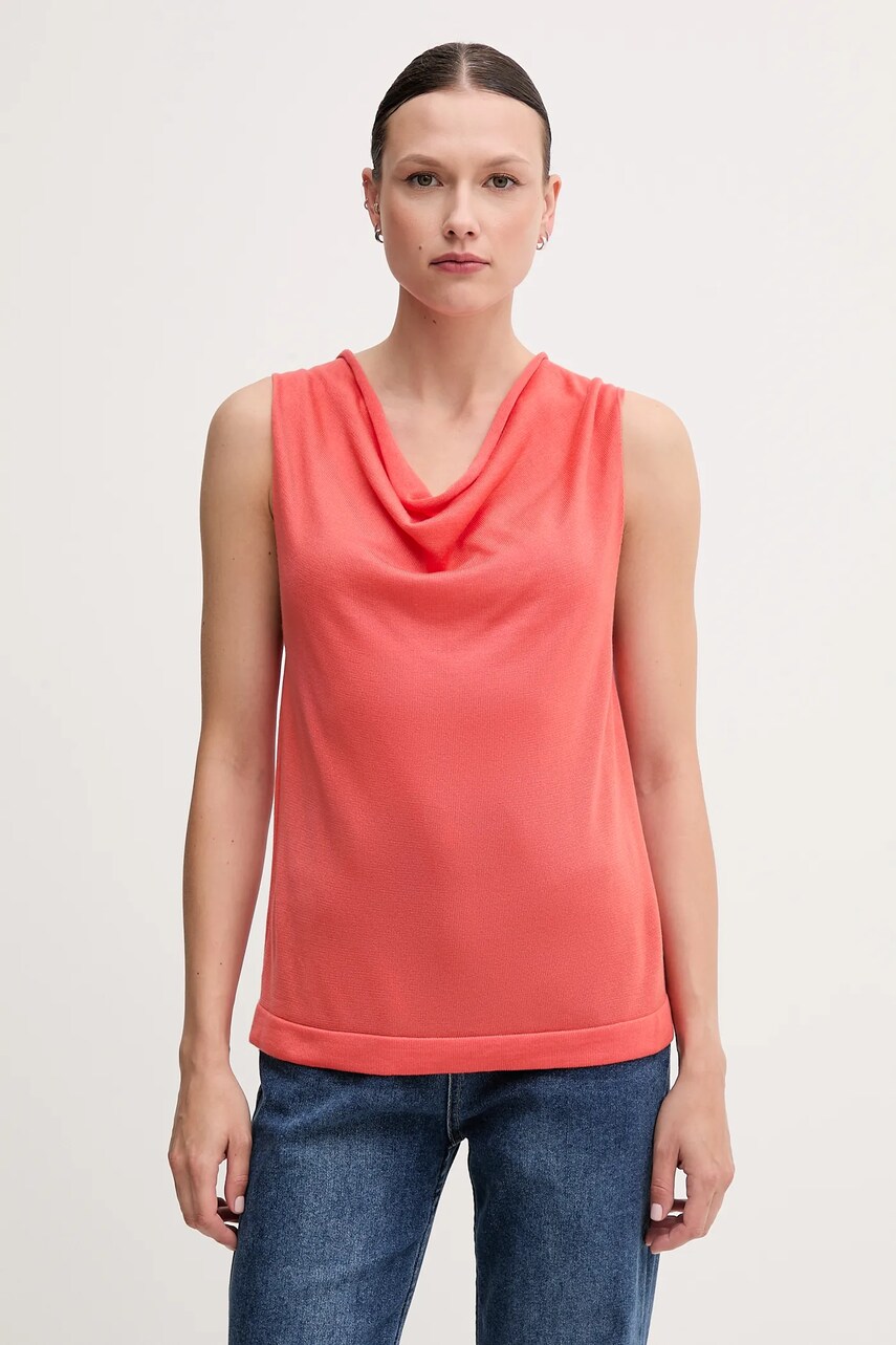 United Colors of Benetton top culoarea portocaliu, 123VD10DD