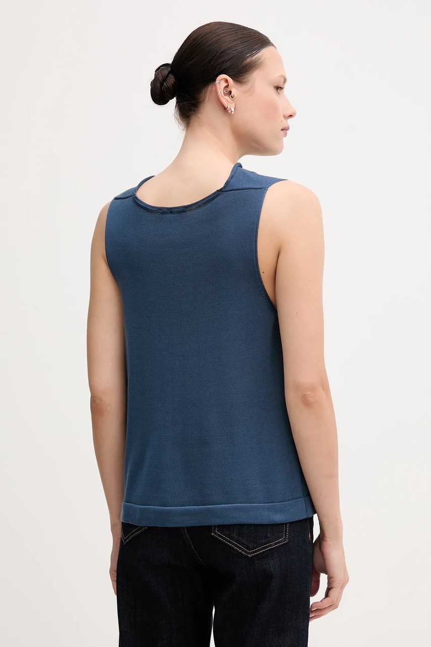 Top United Colors of Benetton χρώμα: μπλε, 123VD10DD φωτογραφία