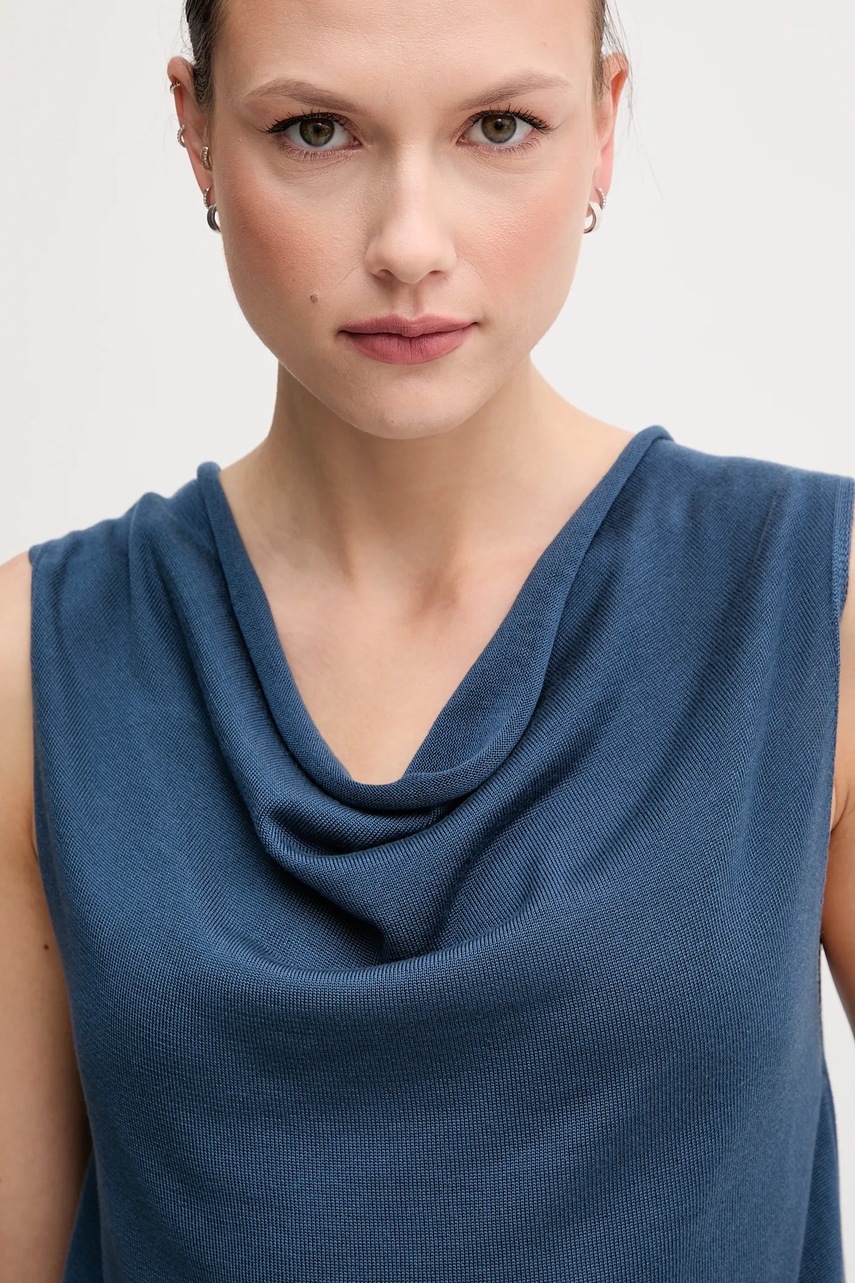 Top United Colors of Benetton χρώμα: μπλε, 123VD10DD φωτογραφία