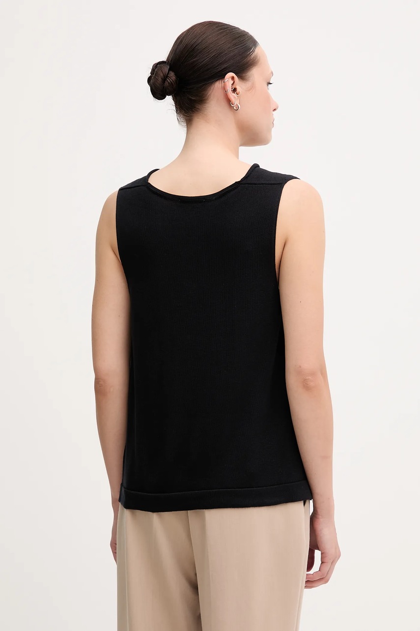 Top United Colors of Benetton χρώμα: μαύρο, 123VD10DD φωτογραφία