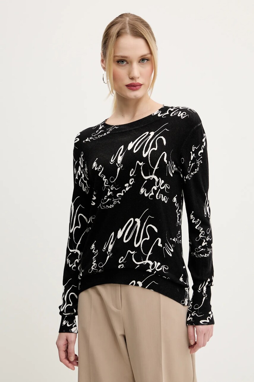 Desigual pulover MALMO femei, culoarea negru, light, 25SWJF04