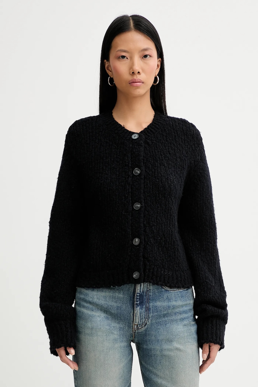 Samsoe Samsoe cardigan din lana Sameryem culoarea negru, F24400084