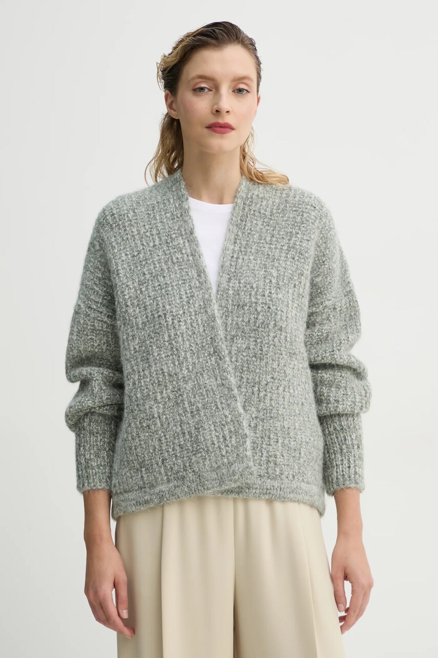 American Vintage cardigan femei, culoarea verde, calduros, EAST19AME25