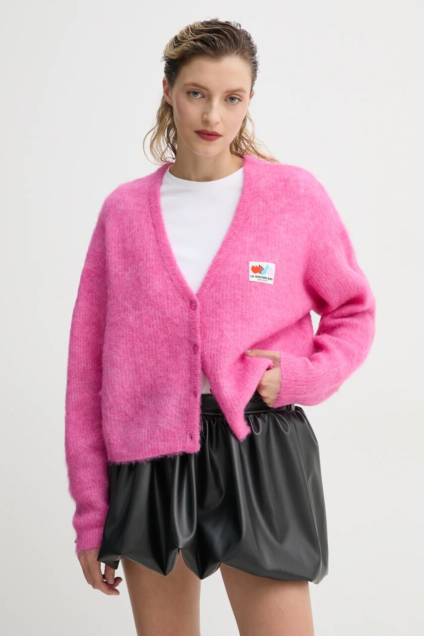 American Vintage cardigan femei, culoarea roz, light, NEN19AE25