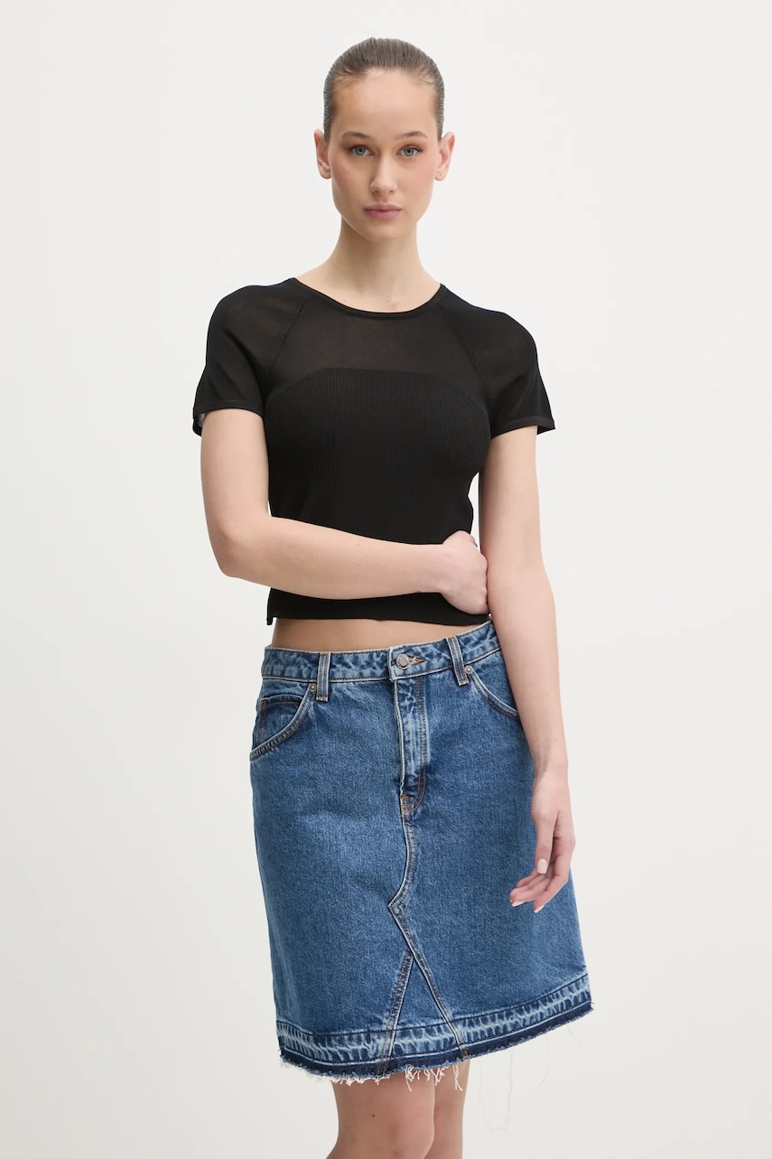 HUGO bluza femei, culoarea negru, neted, 50538232