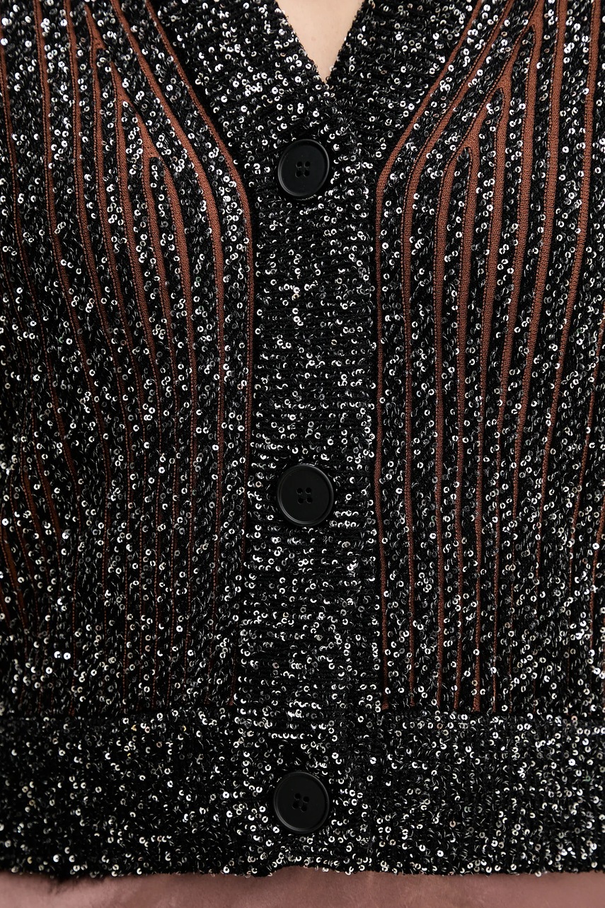 Πλεκτή ζακέτα Missoni χρώμα: μαύρο, DS25SM0C.BK042F φωτογραφία