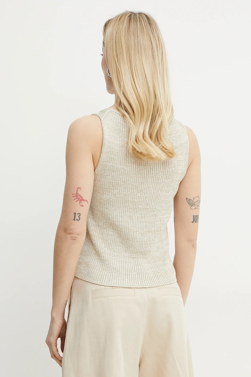 BOSS top női, bézs, 50534133 termék 2. képe