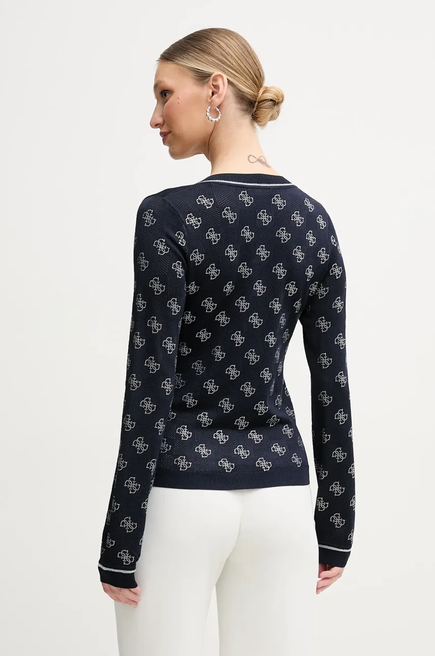 Guess pulóver ROSIE könnyű, női, sötétkék, W5GR07 Z3D60 termék 2. képe