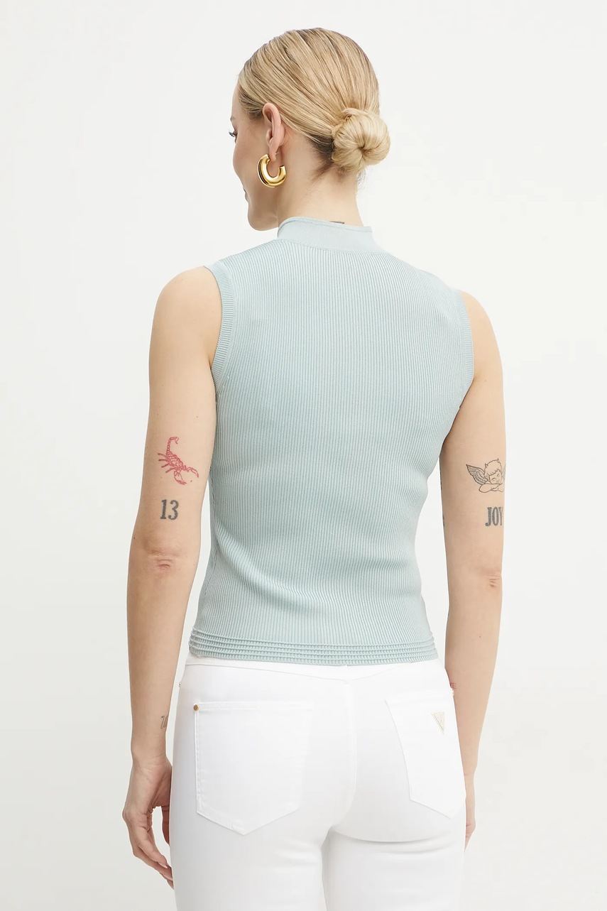 Guess felső MALIA türkiz, női, sima, W5GR10 Z3L10 termék 2. képe