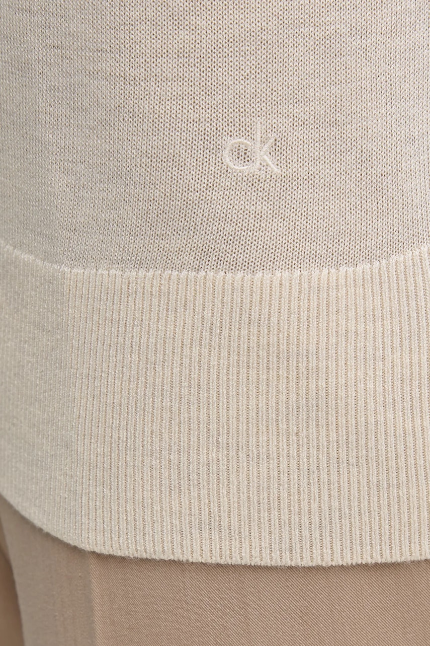 Sveter s prímesou hodvábu Calvin Klein