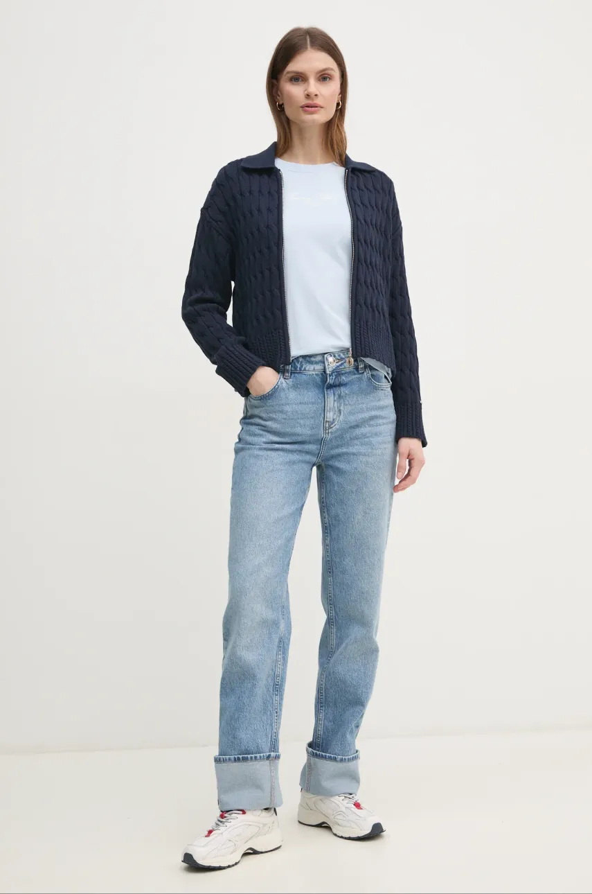 Джемпер Tommy Hilfiger женский цвет синий WW0WW44501 Джемпер Tommy Hilfiger женский цвет синий WW0WW44501