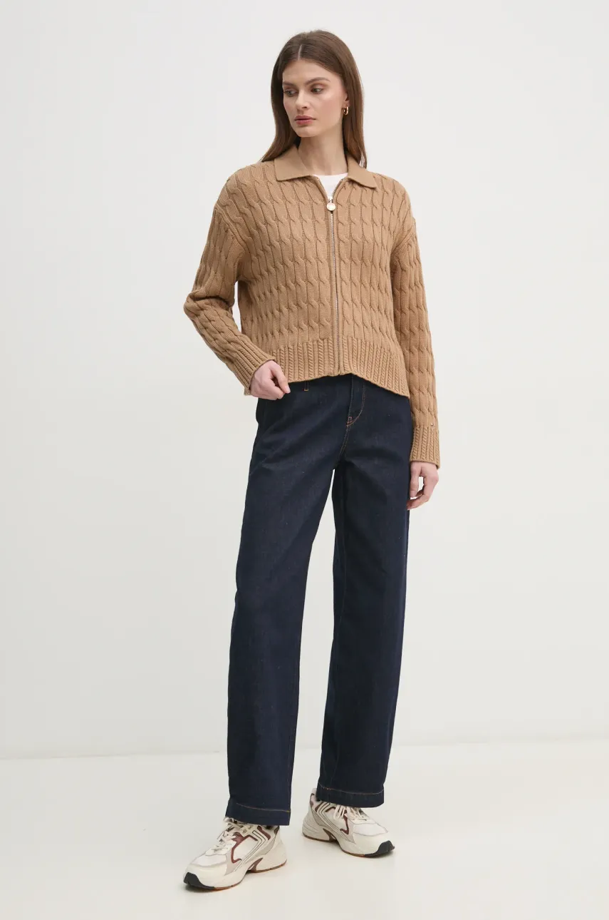 Джемпер Tommy Hilfiger женский цвет коричневый WW0WW44501 Джемпер Tommy Hilfiger женский цвет коричневый WW0WW44501