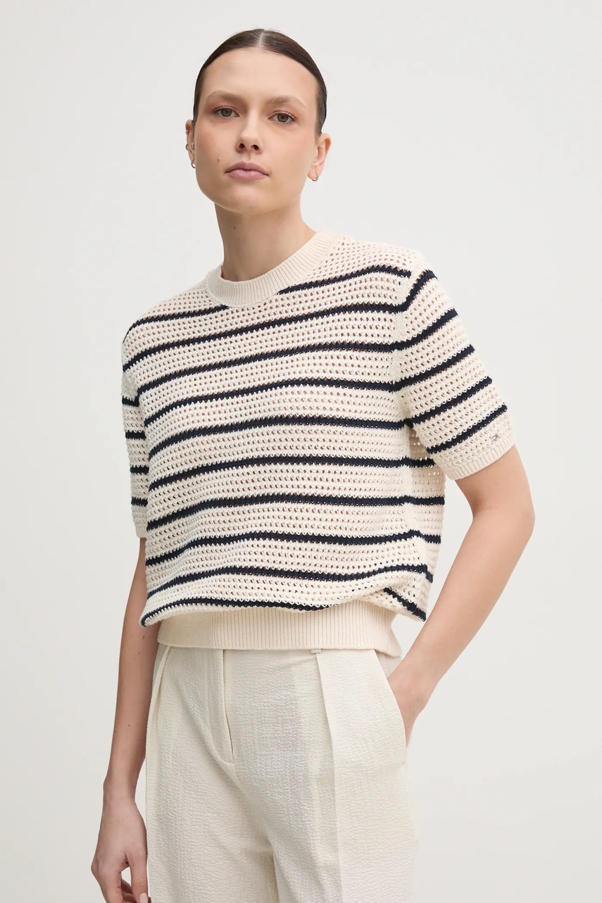 

Тениска Tommy Hilfiger в бежово WW0WW45950, Бежов