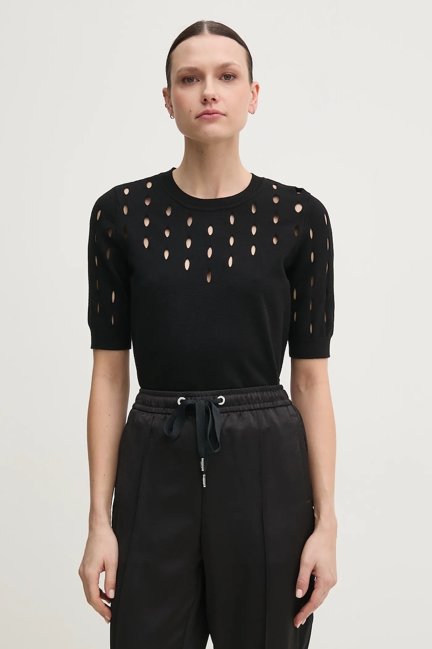 Dkny pulover femei, culoarea negru, light, P4ASAN18 Dkny pulover femei, culoarea negru, light, P4ASAN18