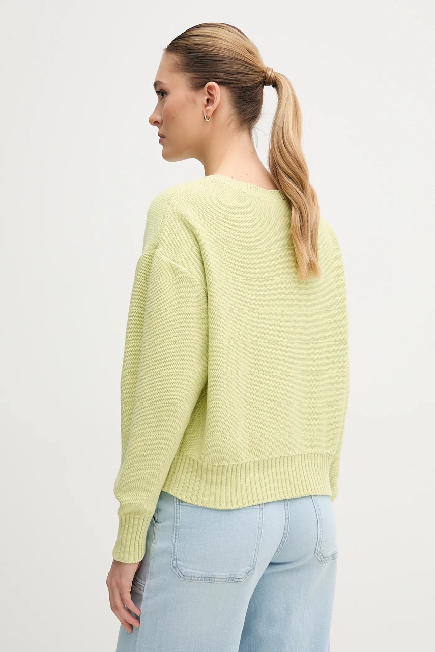 Бавовняний светр Dkny жіночий колір зелений  DJ5R0539 