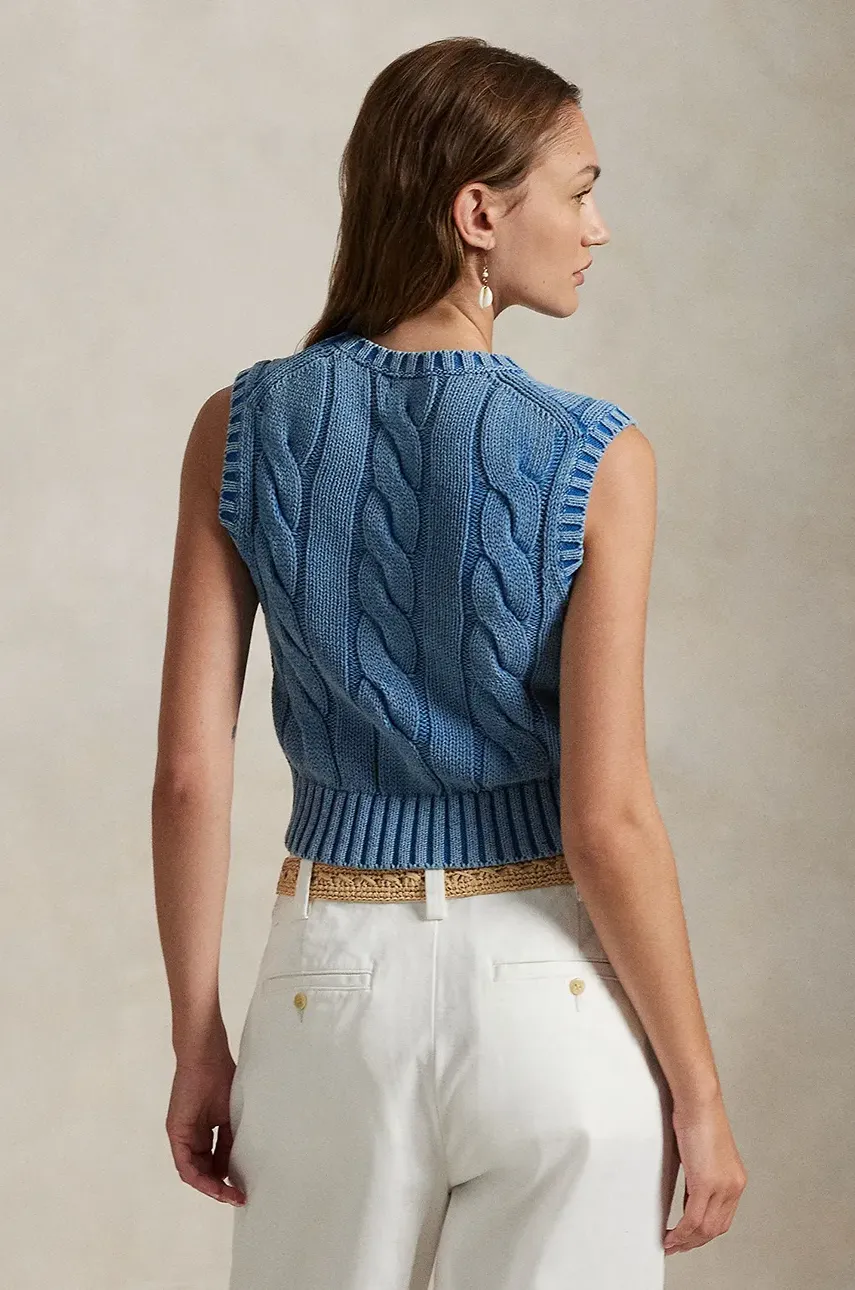 Безрукавка из хлопка Polo Ralph Lauren женская 211965758 Безрукавка из хлопка Polo Ralph Lauren женская 211965758