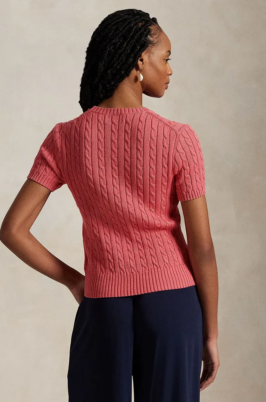 Хлопковый свитер Polo Ralph Lauren женский цвет красный 211965761 Хлопковый свитер Polo Ralph Lauren женский цвет красный 211965761