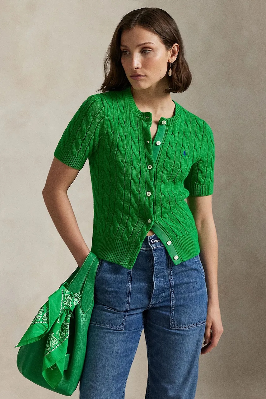 Polo Ralph Lauren cardigan pentru femei, din bumbac