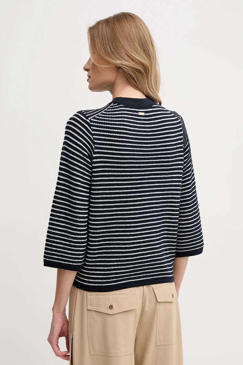 Barbour pamut pulóver Macy könnyű, női, sötétkék, LKN1498NY99 termék 2. képe