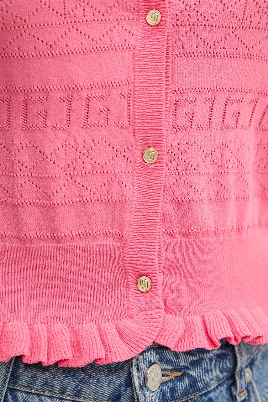 Πλεκτή ζακέτα Gaudi χρώμα: ροζ, 511BD53018 φωτογραφία