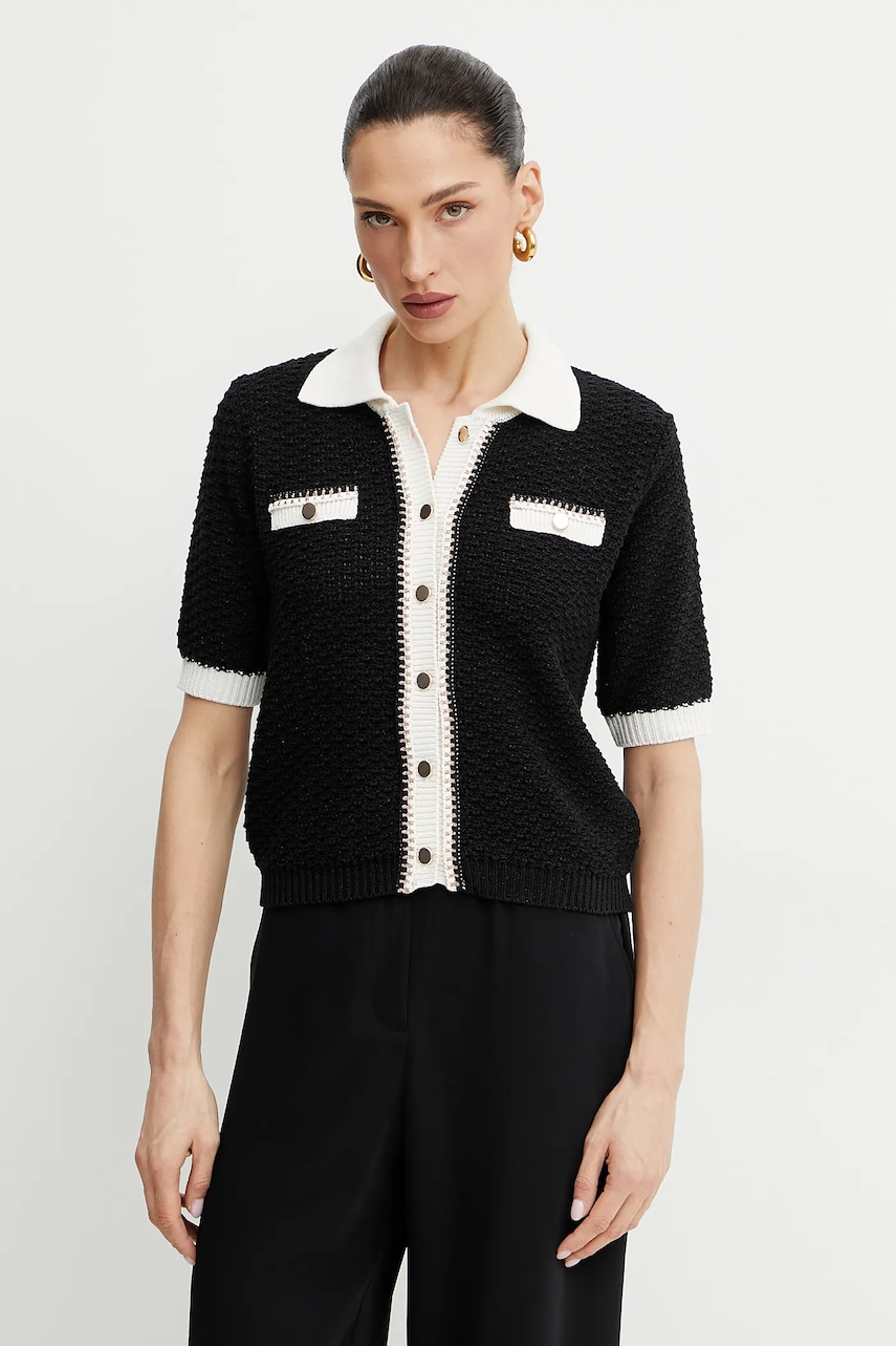 Morgan cardigan MNESSY femei, culoarea negru, MNESSY