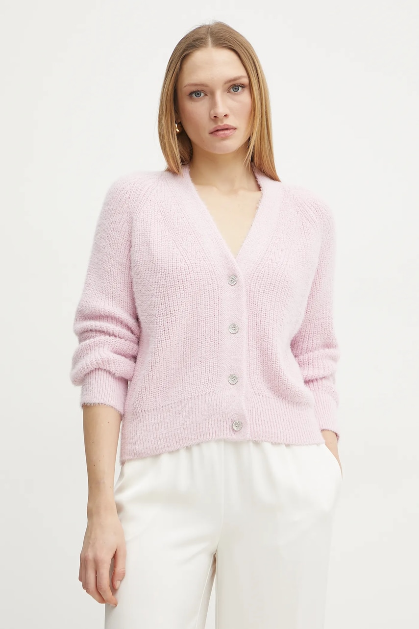 Morgan cardigan MAX femei, culoarea roz, MAX
