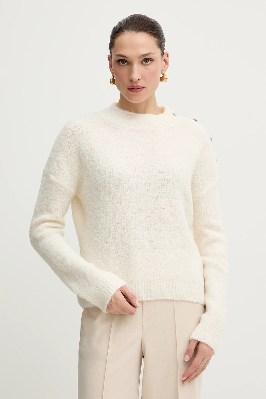 Morgan pulover din amestec de lână MBULLE culoarea bordo, MBULLE