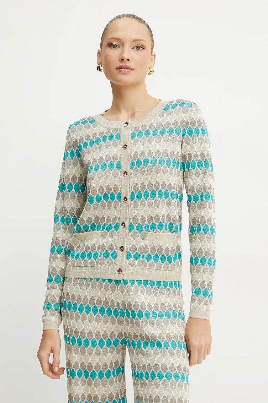 Fracomina cardigan femei, culoarea bej, light, FS25ST8006K414F8