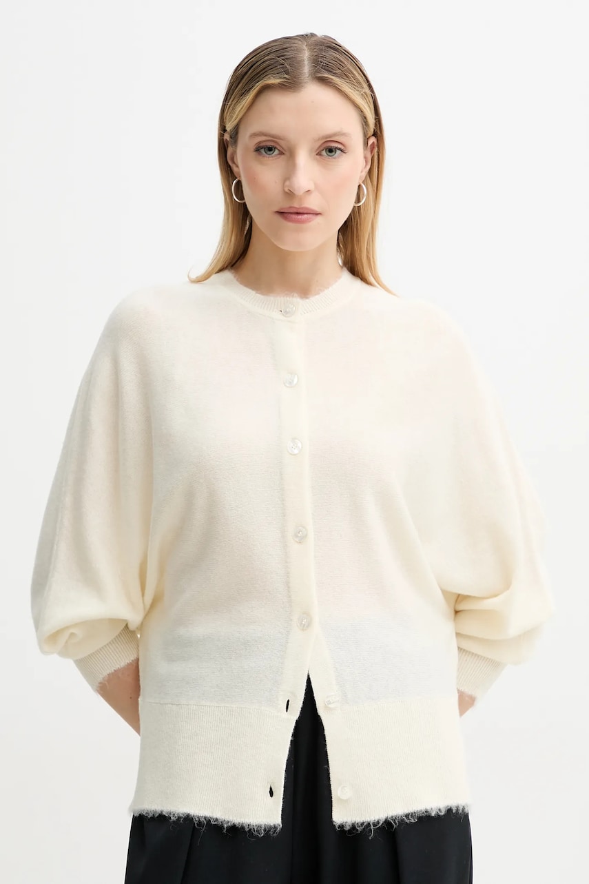 By Malene Birger cardigan din lână SAO femei, culoarea bej, light, 103337 By Malene Birger cardigan din lână SAO femei, culoarea bej, light, 103337