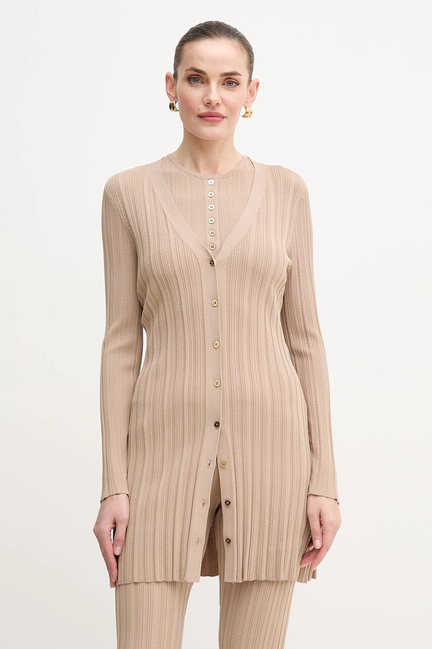 Levně Kardigan Marciano Guess GIADA dámský, béžová barva, lehký, 5GGR05 5874Z