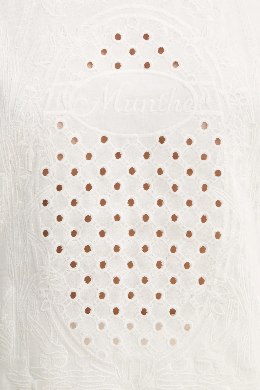 Βαμβακερό μπλουζάκι MUNTHE FENELLA γυναικείο, χρώμα: μπεζ, 251111325161 φωτογραφία